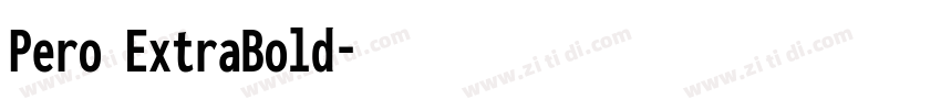 Pero ExtraBold字体转换